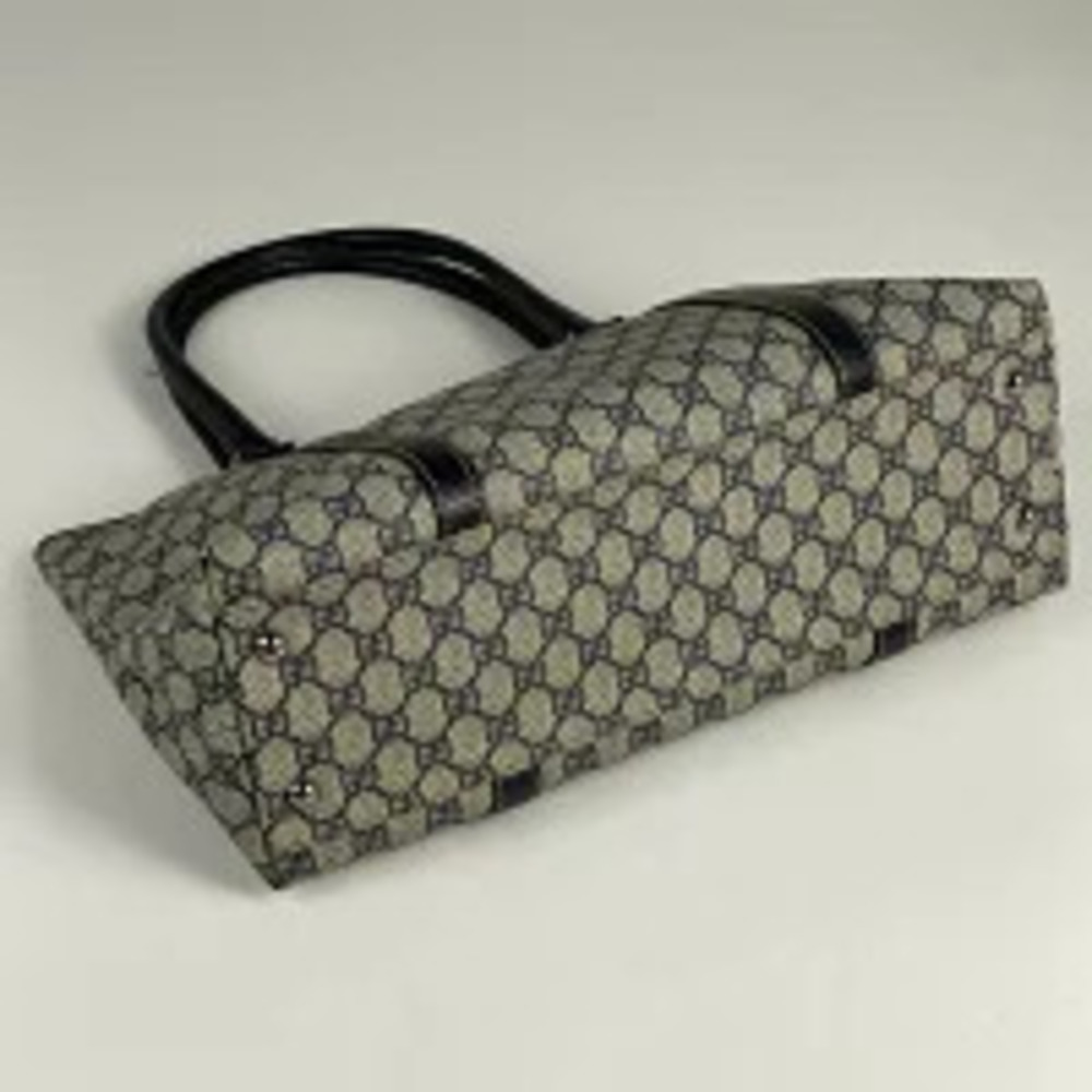 Gucci Blue GG handbag shoulder Navy bag canvas tote Blue